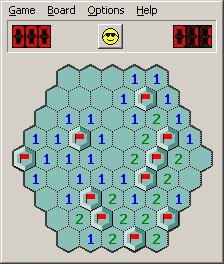 Hex Minesweeper game
